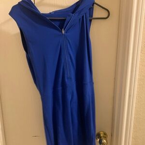 Elegant Blue Sleeveless Dress, no size listed but fits as S
